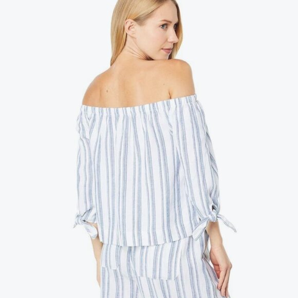 NWT Southern Tide Kendall Off The Shoudler Top, Aged Denim - Picture 2 of 2